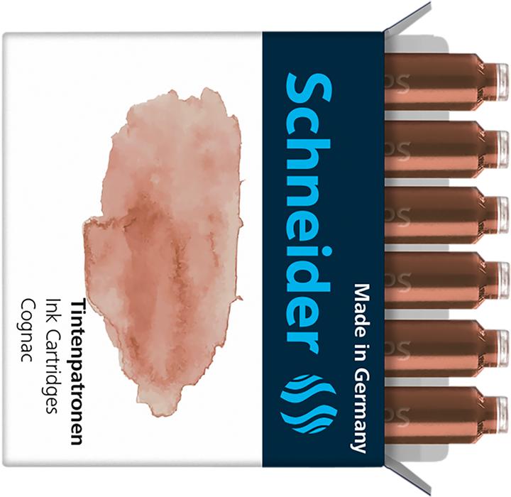 Actual product image Schneider Ink cartridge Callissima 6 pieces, Cognac (6 Piece, Brown)