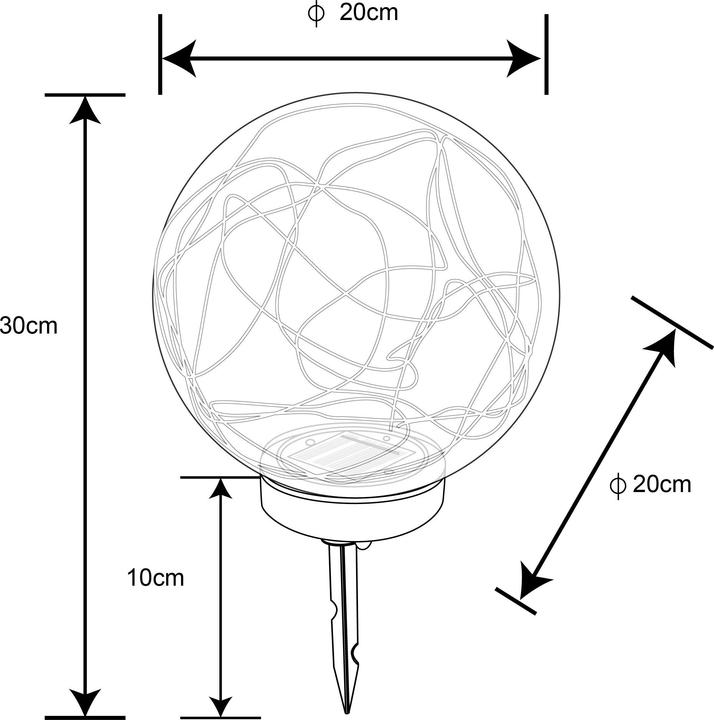 Produktbild Globo Solarleuchte 30xLED (IP44)