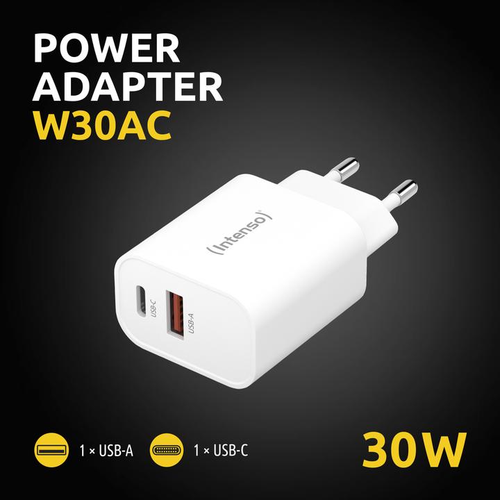 Produktbild Intenso 1x USB-A auf 1x USB-C Adapter weiss (30 W)