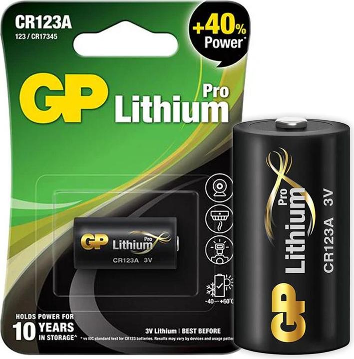 GP Batteries GP CR123A Pro Lithium (CR17345) - Batterie (1 pcs, RCR123A, 1500 mAh)