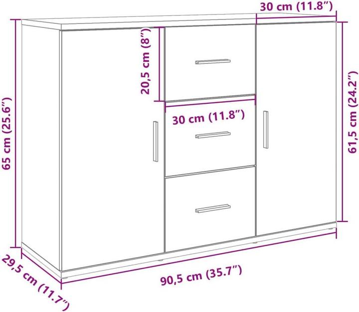 Immagine prodotto VidaXL Credenza (90,5 x 29,5 x 65 cm)