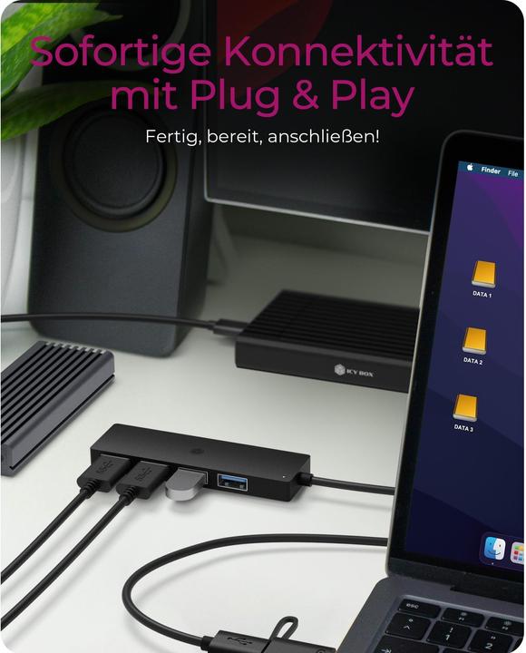 Produktbild Icy Box IB-HUB1424-C3 (USB-C, USB-A, 4 Ports)