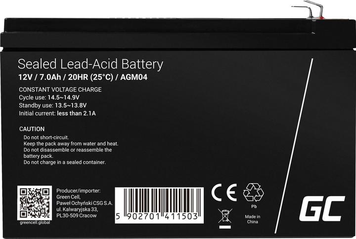 Image du produit GreenCell AGM04 (12 V, 7 Ah)