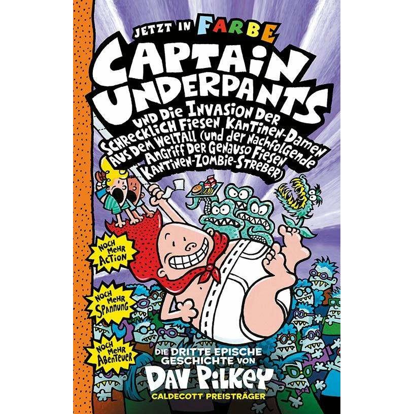 Captain Underpants Band 3 - Captain Underpants und die Invasion der schrecklich fiesen, Kinderbücher von Dav Pilkey