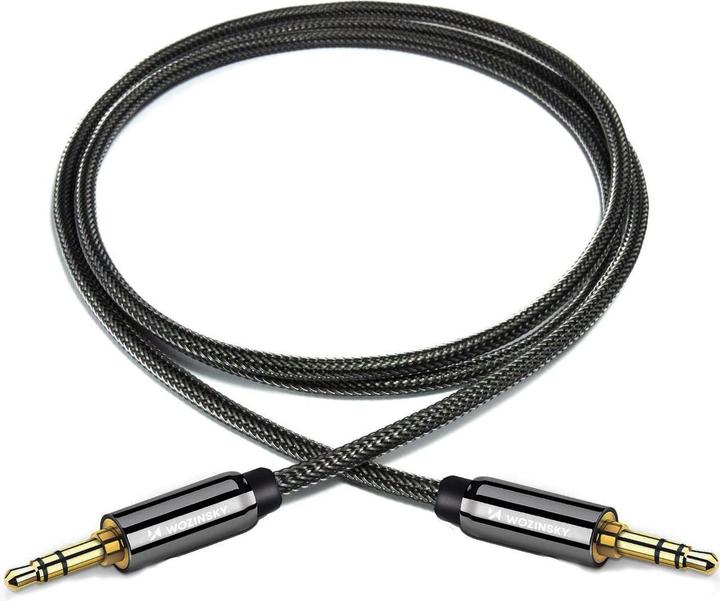Productafbeelding Wozinsky universele mini jack kabel 2x AUX kabel 1,5 m zwart (1.50 m)