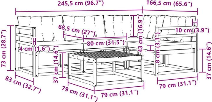 Produktbild vidaXL Outdoor-Sofagarnitur