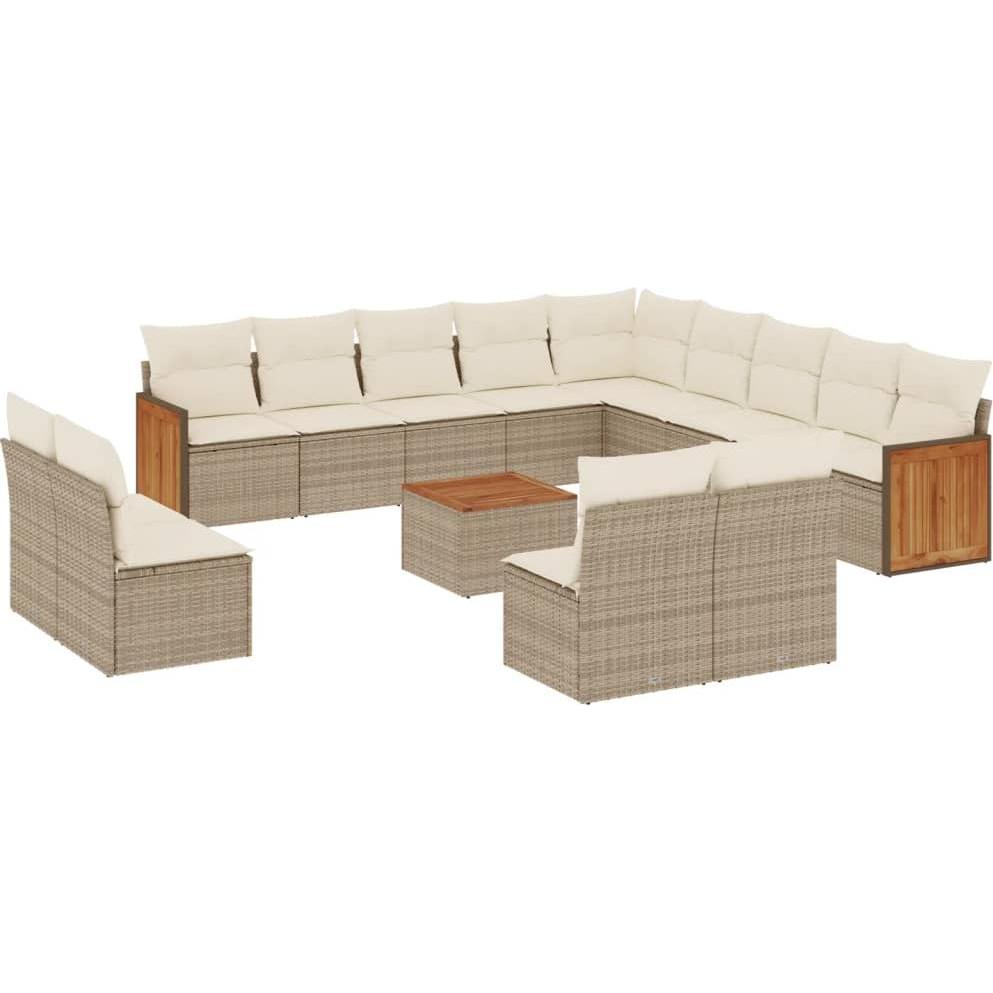 VidaXL, Gartenlounge, 10-tlg. Garten-Lounge-Set mit Kissen