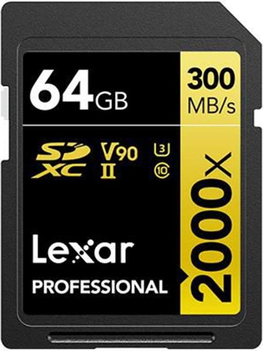 Produktbild Lexar Professional 2000x (64 GB, SDXC, U3, UHS-II)