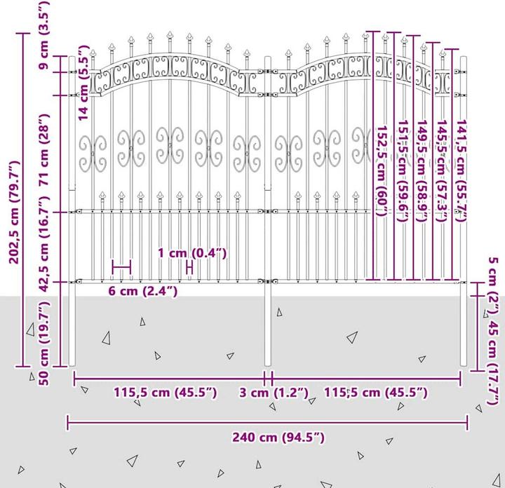 Produktbild vidaXL Gartenzaun