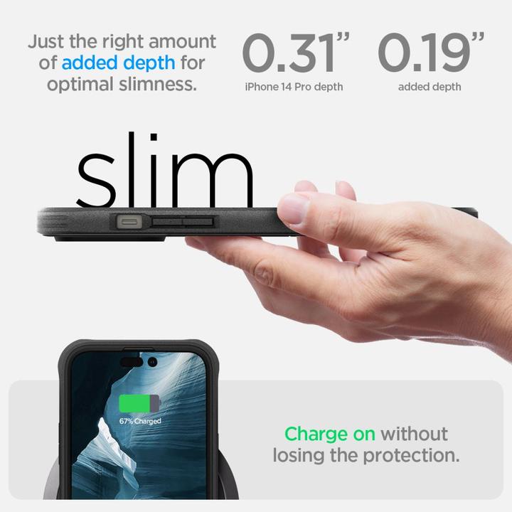 Actual product image Spigen Geo Armor 360 Mag Magsafe Iphone 14 Pro Black (Apple iPhone 14 Pro)