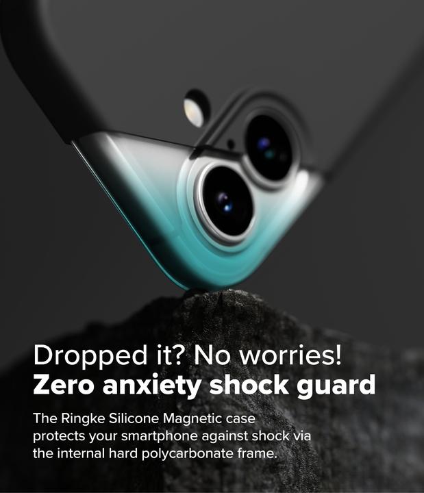 Actual product image Ringke Case for iPhone 16 Plus SILICONE MAGNETIC BLACK (Apple iPhone 16 Plus)