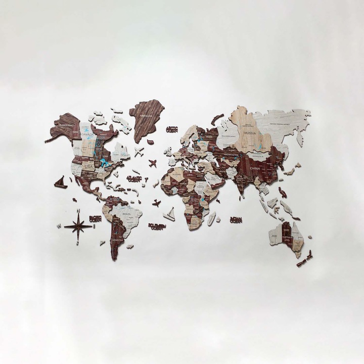 Actual product image Enjoy The Wood 3D world map (90 x 150 cm)