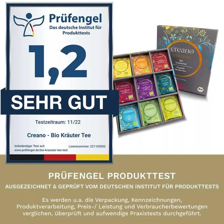 Produktbild Creano SELECTION, BIO-Kräutertee, 27er Mix Geschenkbox (279 g)