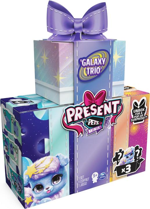 Image du produit Spin Master Present Pets Minis, pack de 3 peluches galactiques de 7,6 cm, jouets pour enfants (20.65 cm)