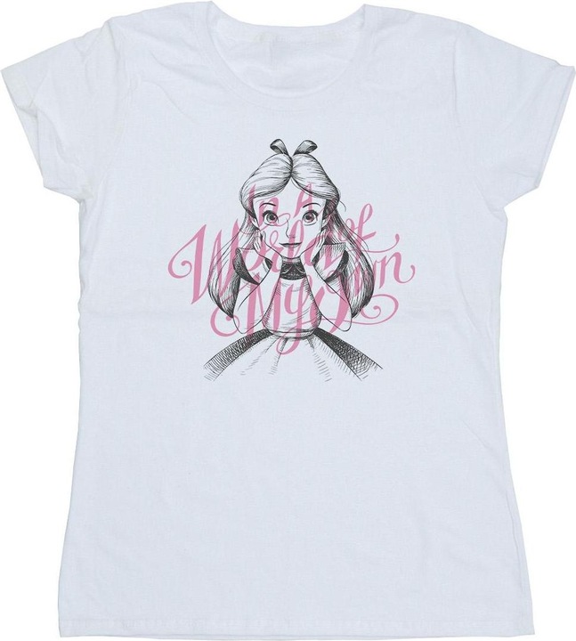 Actual product image Disney Womens/Ladies Alice In Wonderland In A World Of My Own Cotton T-Shirt (S)