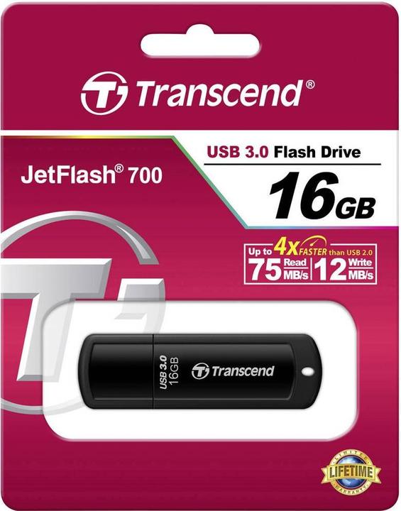 Image du produit Transcend JetFlash 700 (16 Go, USB-A)