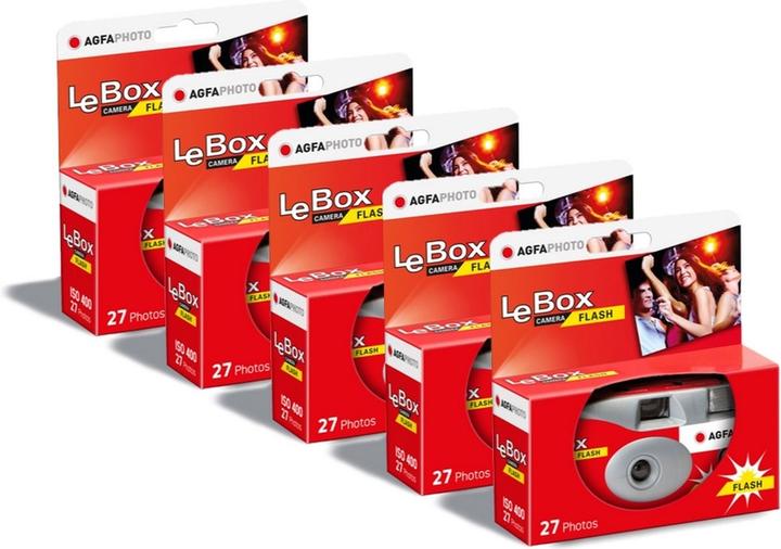 AGFAPHOTO LeBox Flash Disposable Camera (Colour film)