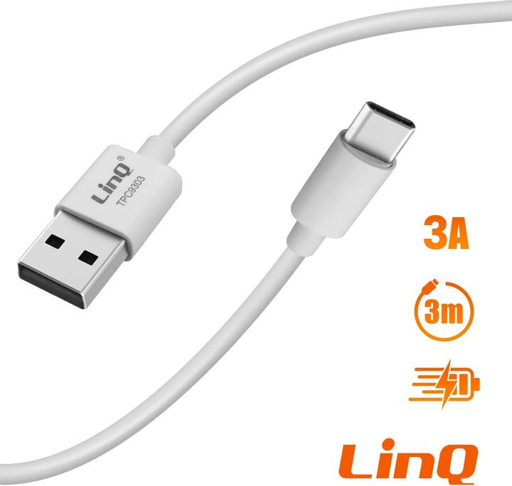 Produktbild LinQ USB-C Kabel 5A, 3m lang (3 m)