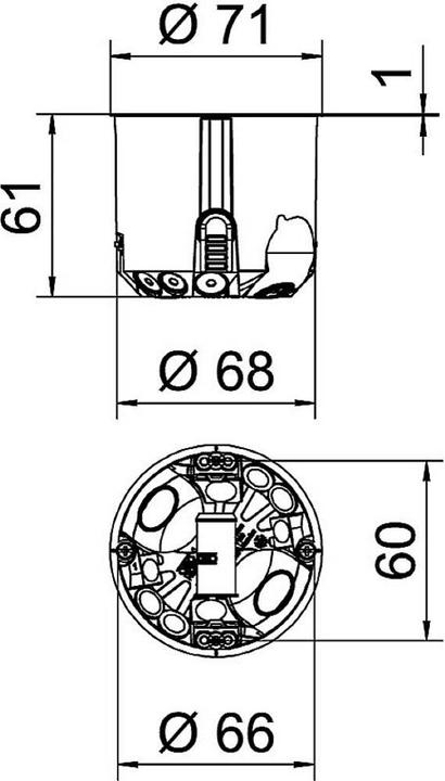 Actual product image OBO Bettermann HW device junction box airtight