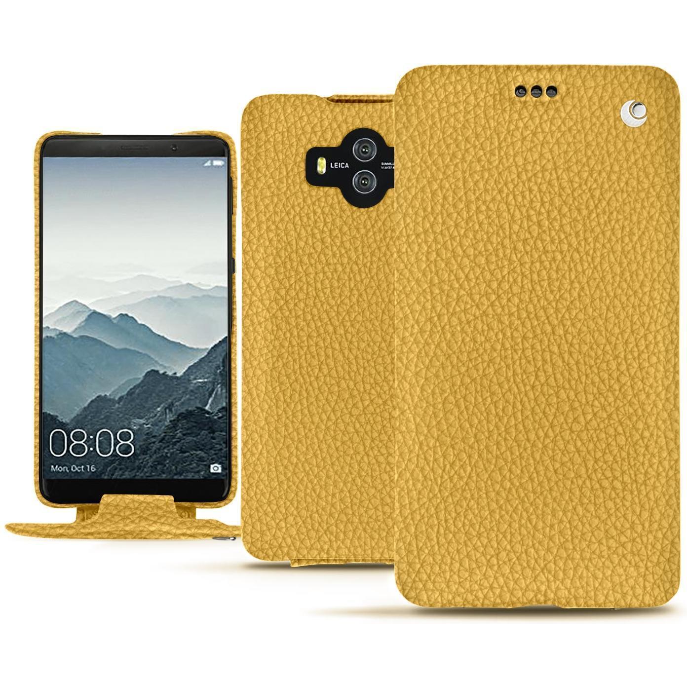 Noreve Lederschutzhülle vertikal (Huawei Mate 10), Smartphone Hülle, Orange