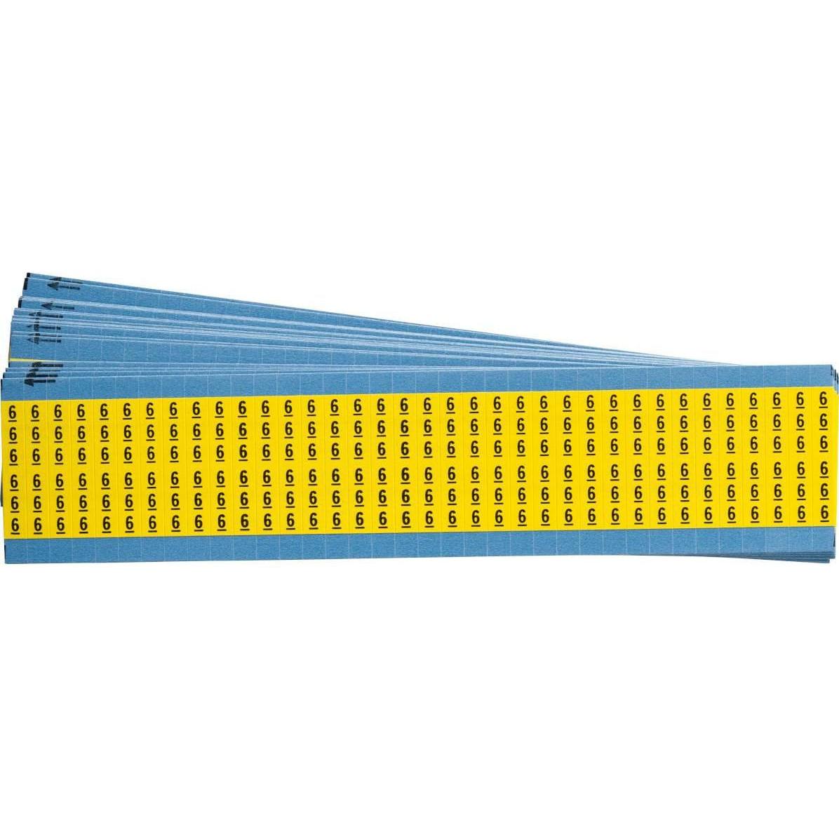 Brady, Etiketten, Farbige Kabelkennzeichnungskarten aus Vinylgewebe, numerische Legende