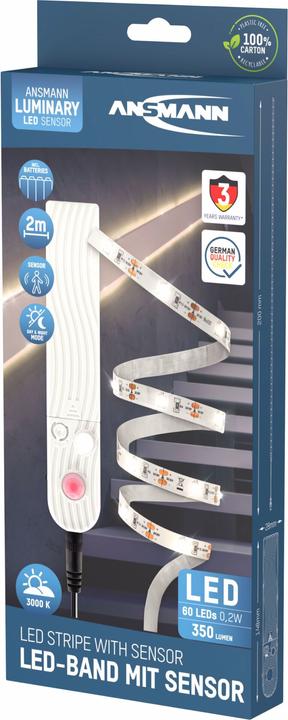 Produktbild Ansmann LED-Band mit Sensor (Warmweiss, 200 cm, Indoor)