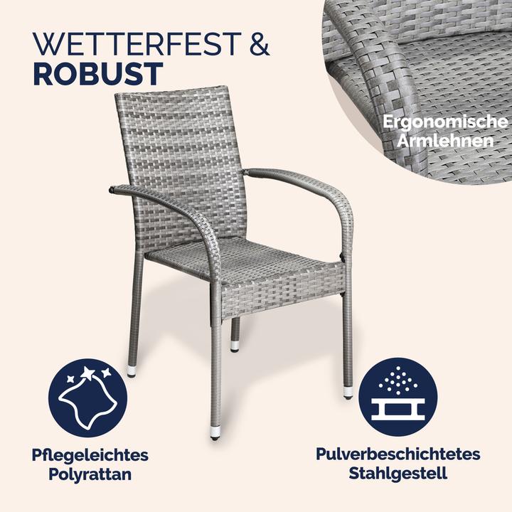 Produktbild Casaria Polyrattan Gartenstühle