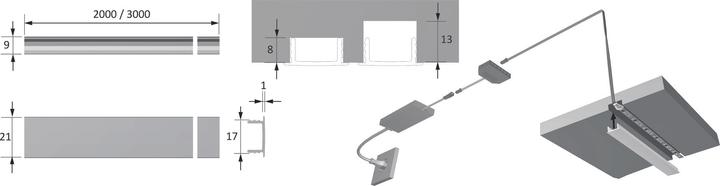 Actual product image Halemeier LED light panels ChannelLine F