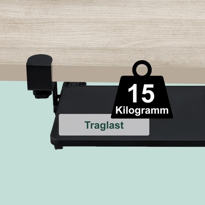 Productafbeelding Relaxdays Ausziehbare Tastaturablage zum Klemmen