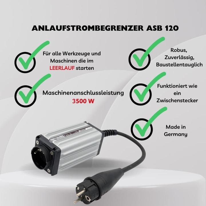 Produktbild Schabus 300118 Anlaufstrombegrenzer ASB 120 Schwarz, Aluminium IP54