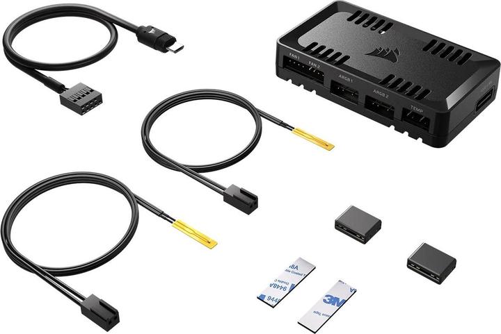 Image du produit Corsair Commander Duo Contrôle de l'éclairage et des ventilateurs - ARGB et iCUE-LINK hybrides (RGB)
