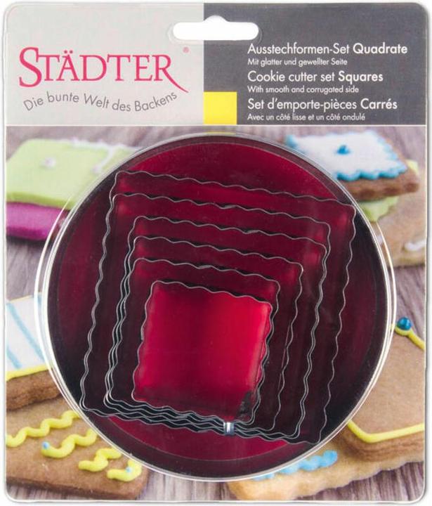 Produktbild Städter Quadrat Ausstecher Set gewellt