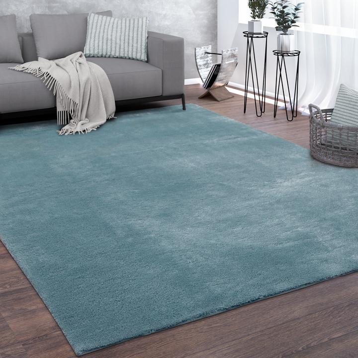 Produktbild Paco Home 1A Teppich Weich Super Soft Wohnzimmer Türkis - 140x200 (140x200 cm)