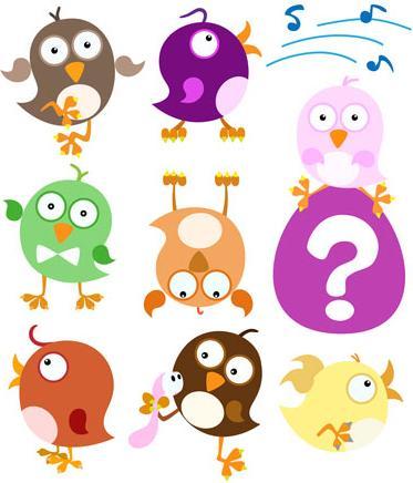 Actual product image Trenddeko Crazy birds set (80 x 92 cm)