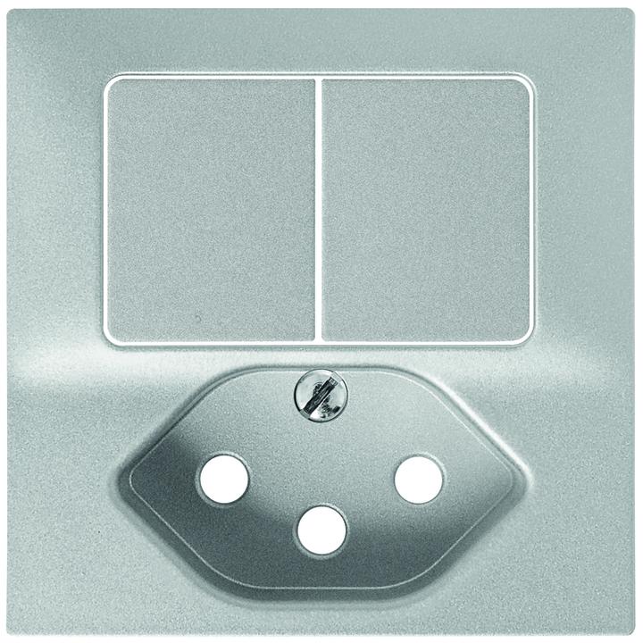 Produktbild Feller Abdeckset Kleinkombi 2-T/T13 silver