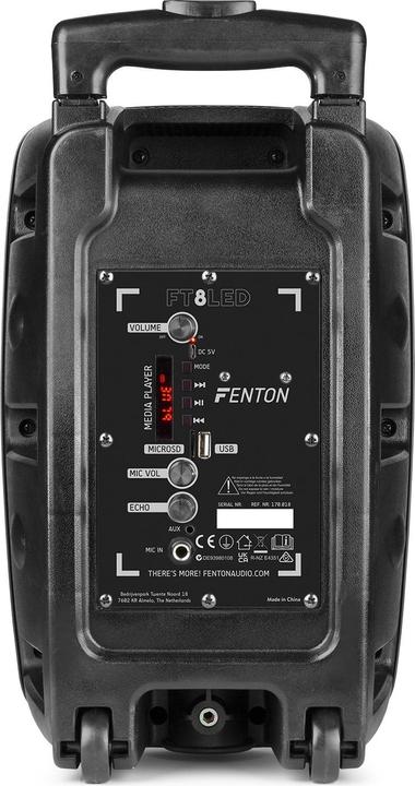 Immagine prodotto Fenton Altoparlante FT8LED-MK2 Party Speaker (Attivo, 1x 300 W)