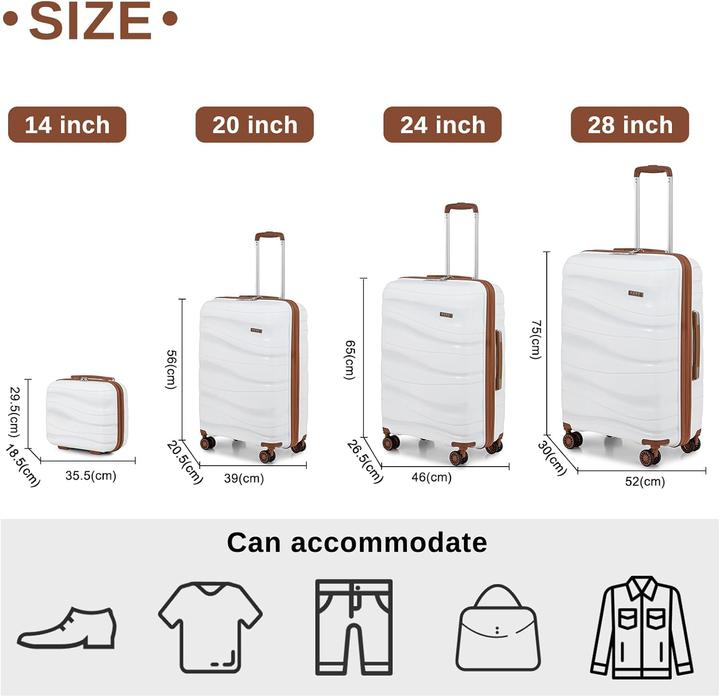Image du produit Kono Hartschalenkoffer-Set mit Beautycase (4-teilig)