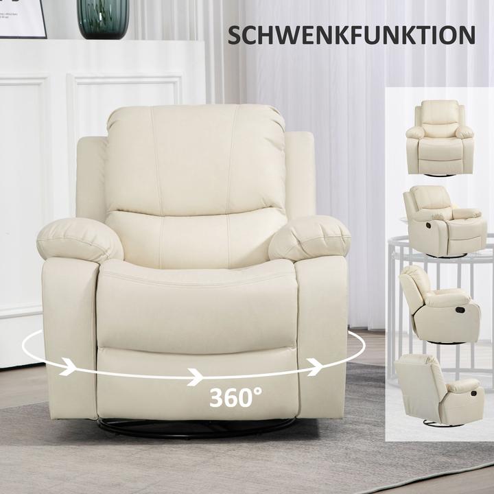 Image du produit Homcom Relaxsessel Polyester, Stahl Cremeweiss