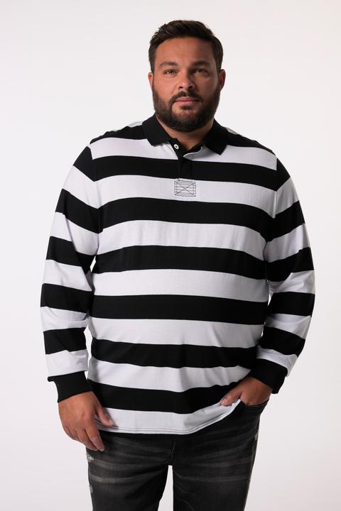 Produktbild Men+ Poloshirt, Langarm, Ringel, Rückendruck (5XL)