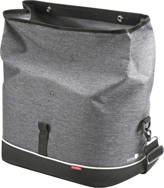 Actual product image KlickFix Klick-fix Rackpack City bag grey with roll closure, incl. RT adapter 25x25x21cm, up to max 6kg, 8l (8 l, Luggage carrier bag)