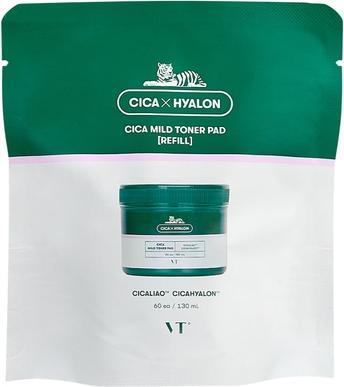 Image du produit VT Cosmetics Cica Mild Toner Pad Refill - 60 Pieces