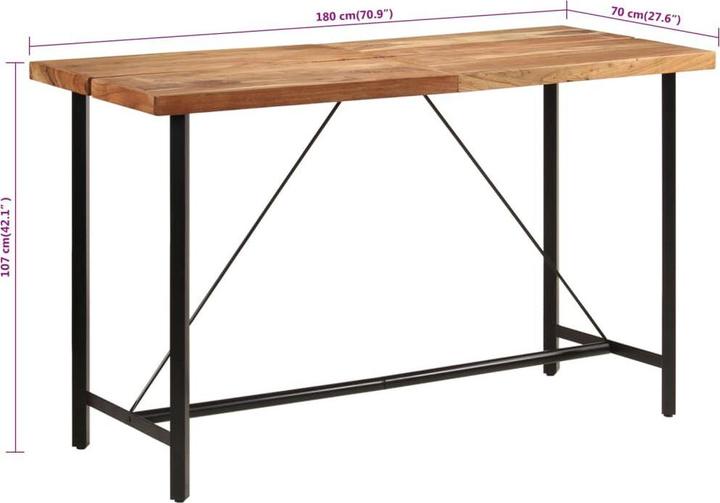 Produktbild vidaXL Bartisch (180 x 70 x 107 cm)