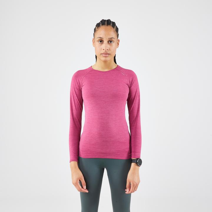 Produktbild Kiprun Laufshirt langarm Damen nahtlos - Run 500 rosa (L)