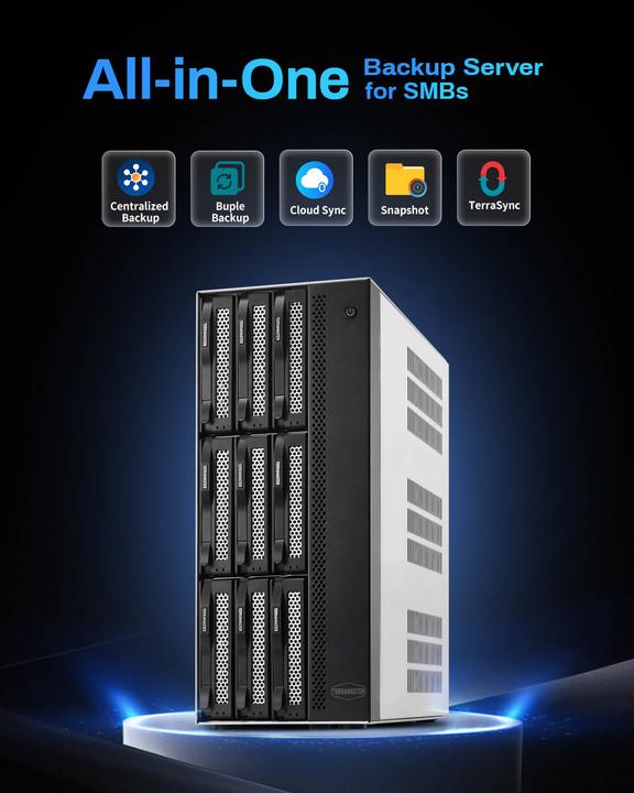 Actual product image Terramaster T9-500 Pro SMB NAS 9-Bay