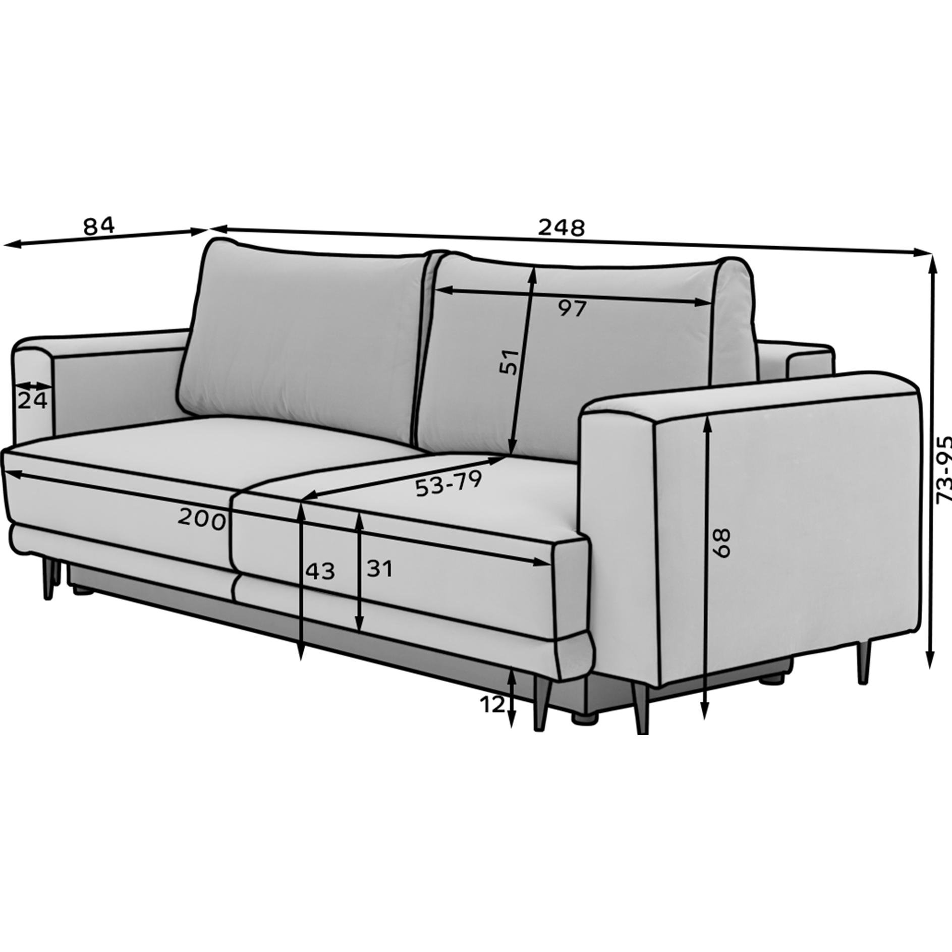 Thumbnail - ELTAP, Sofa, Dalia (4-Sitzer, Bettsofa)