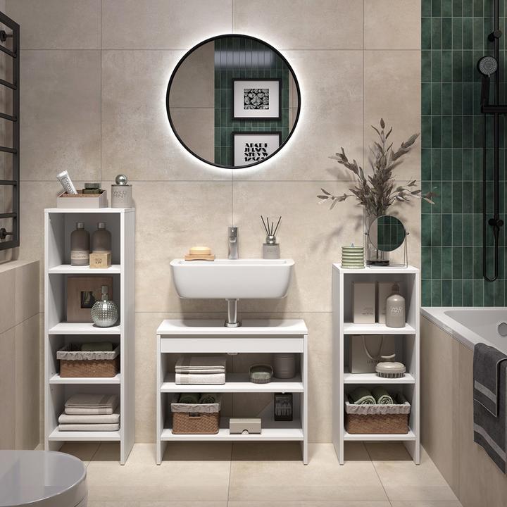 Produktbild Vicco Badmöbel-Set Karli, Weiss, 3 Teile