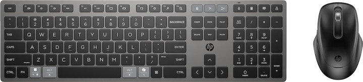 Immagine prodotto HP 720 Tastiera e mouse wireless ricaricabile a doppia modalità Combo-GR (P) (DE, Senza fili)
