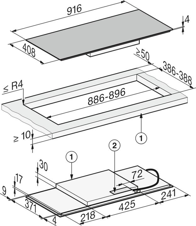 Produktbild Miele KM 8575 FL (91.60 cm, Induktionskochfeld)