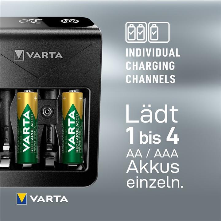 Image du produit Varta Chargeur de prise LCD+ (LCD Plug Charger+) (1 pcs, AA, 2100 mAh, Piles rechargeables + chargeur)