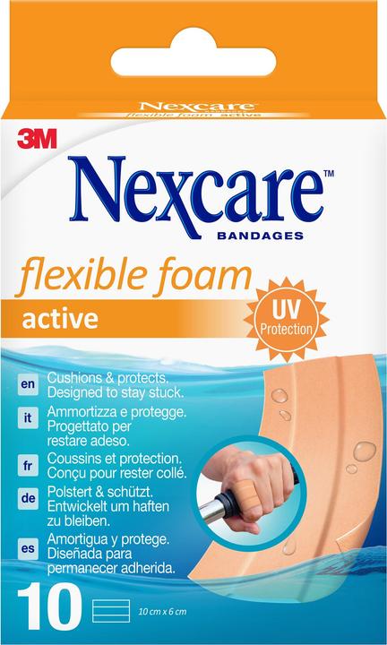 Nexcare Pflaster Flexible Foam Active Bands 6x10cm (10 x)